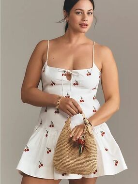 MAEVE Sweetheart Drop Waist Cherry dress